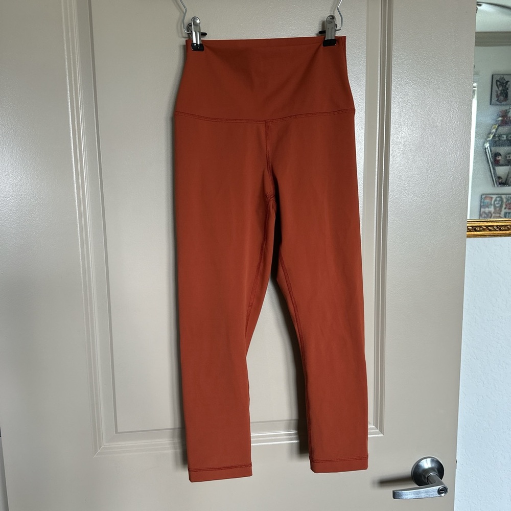 Burnt orange capri leggings
